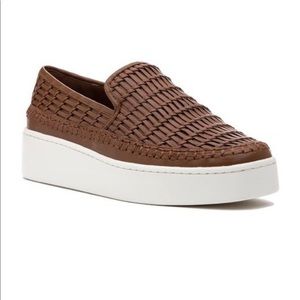 🥳HP🥳 Vince Woven Leather Platform Loafers - Size 7.  Very Good Condition.